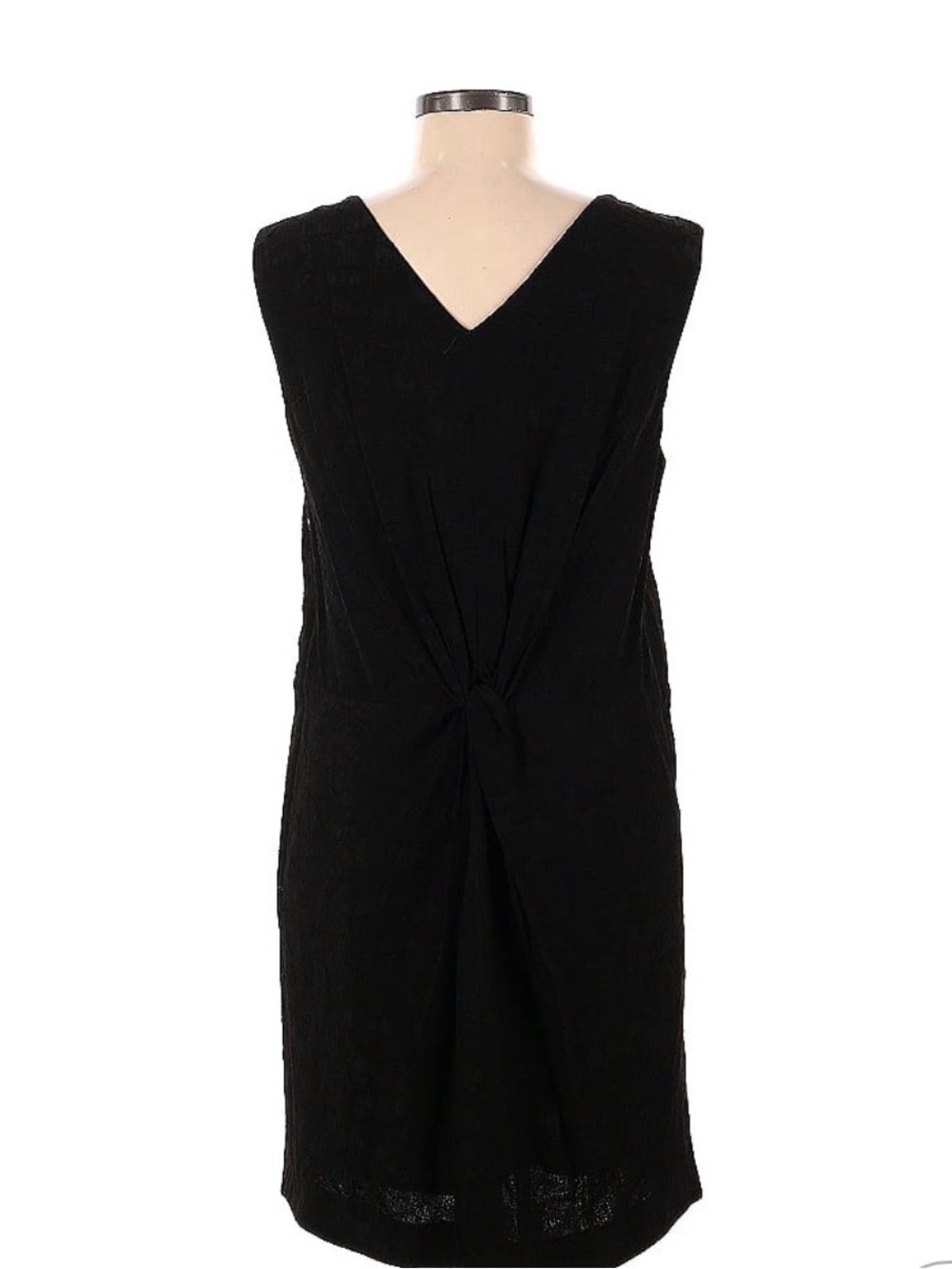 Kenzo Classic Black Twist-Front Sheath Dress